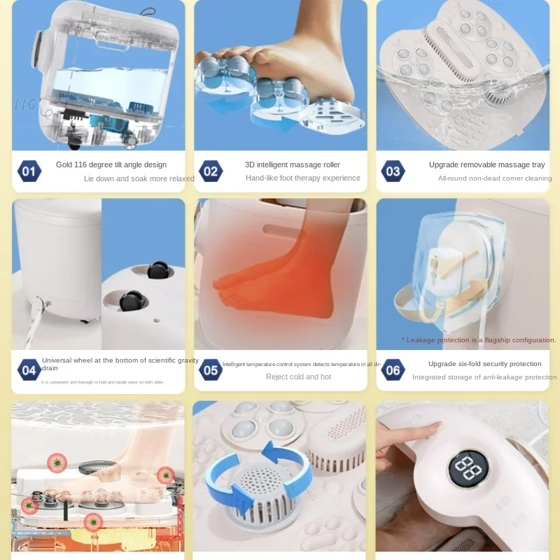 Uv Sterilization Thermostatic Foot Massager Machine Foot Bath Bucket Automatic Heating Home Thermostatic Footbath Machine