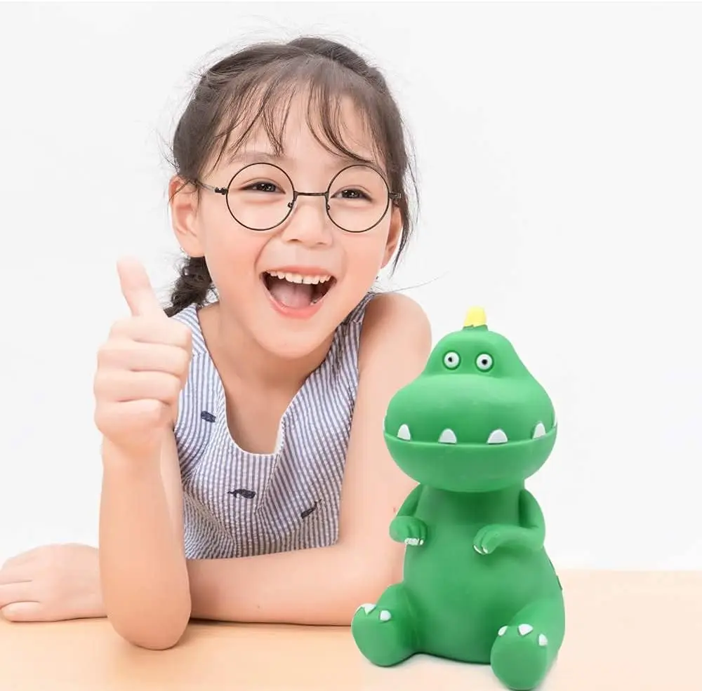 Hucha de dinosaurio inastillable, juguetes de cumpleaños de Navidad para niños, adornos de decoración del hogar para niños y niñas, cultivar el concepto de dinero