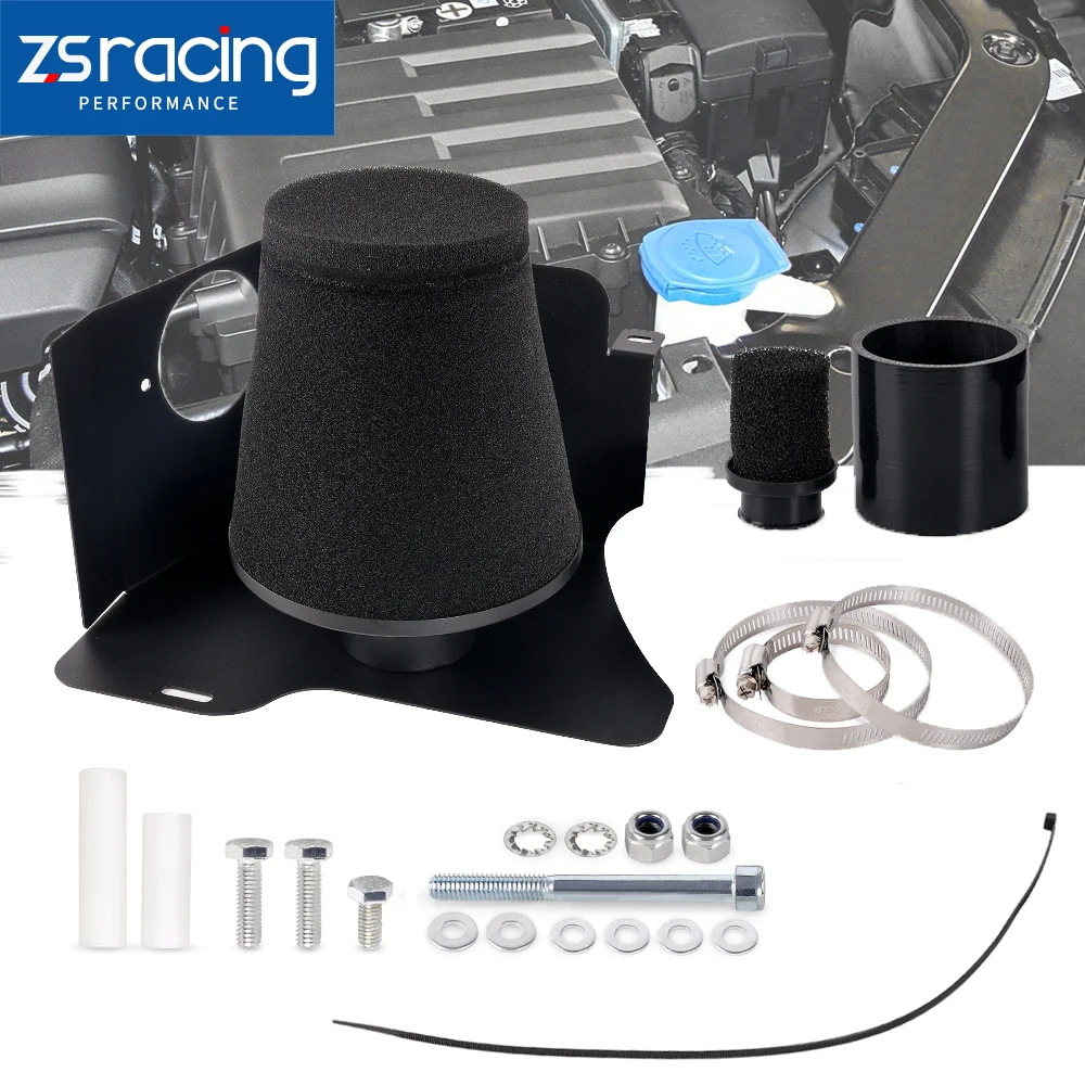 

ZS-70mm 2.75“ Air Induction Intake Filter Kit Performance For VW Golf MK4 GTI Audi A3 1.8T Car Modification Parts OFI140