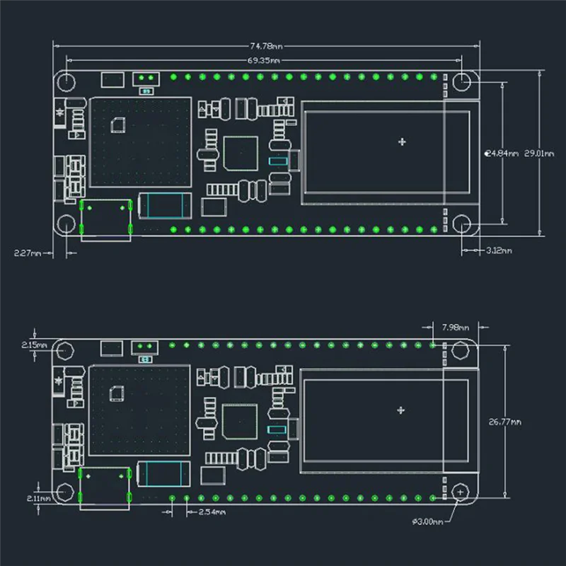 Modulo wireless PHILE-SIM800H Modulo T-Call e PMU MCU32 con antenna GPRS SIM800H-8MB-Q390 Durevole Facile installazione Facile da usare