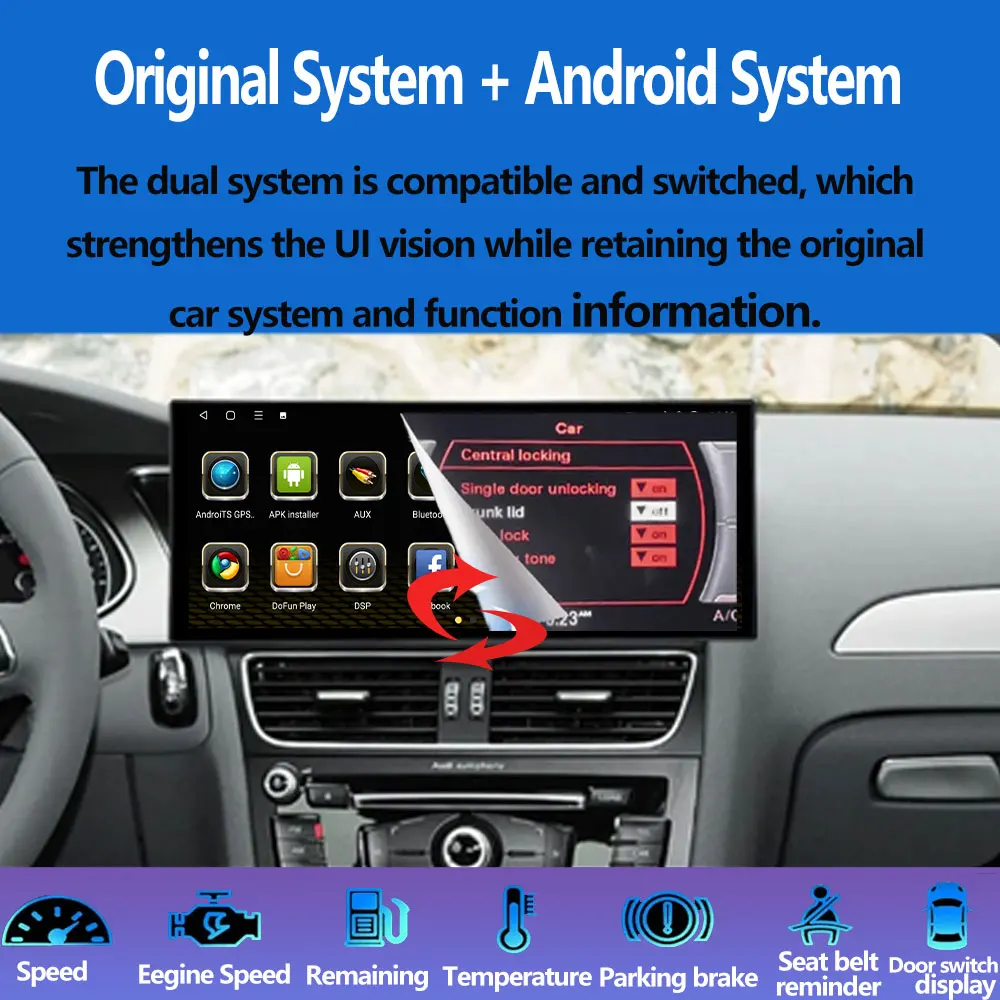 لاسلكي CarPlay أندرويد 14 لأودي Q3 2011 - 2018 سيارة الوسائط المتعددة راديو الملاحة نظام تحديد المواقع واي فاي السلكية السيارات DSP 8 بوصة تعمل باللمس #5