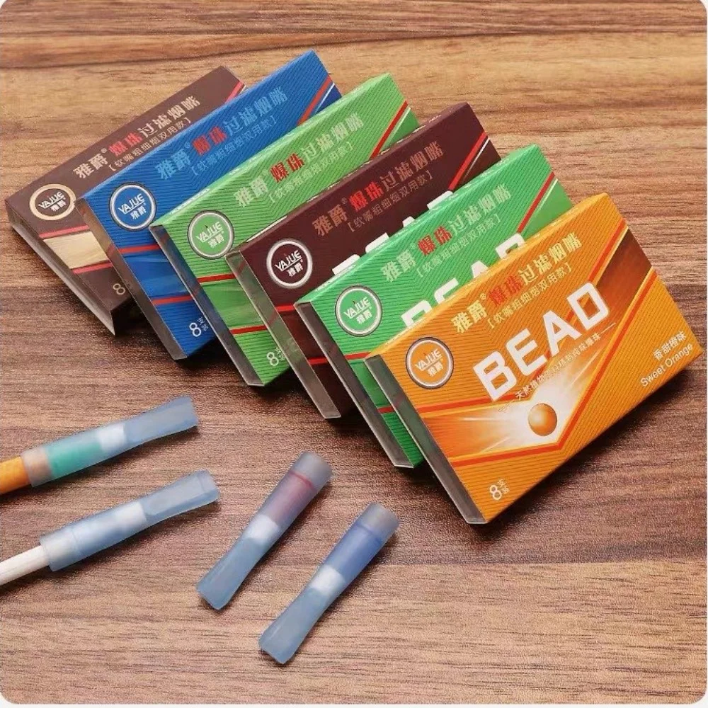 

EVIL 8pcs/Box Smoking Cigarette Cleaning Holder Converter Fruit Explosion Bead Tobacco Cigarette Filter Tobacco Accessories