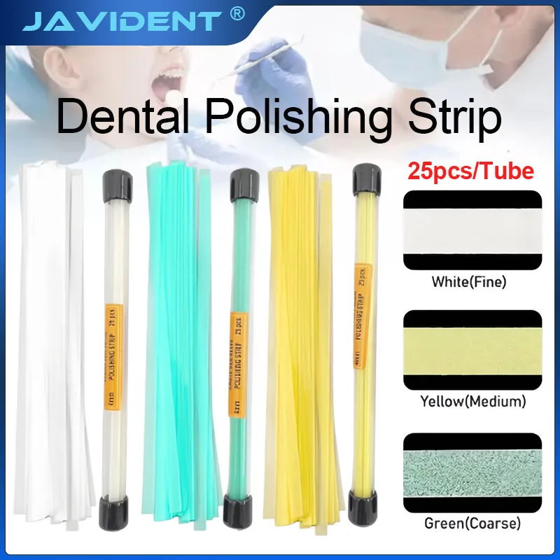 JAVIDENT 25pcs Dental Polishing Strip Grinding Whitening Sanding  Tooth Interdental Resin Surface Dentist Material Dental Tool