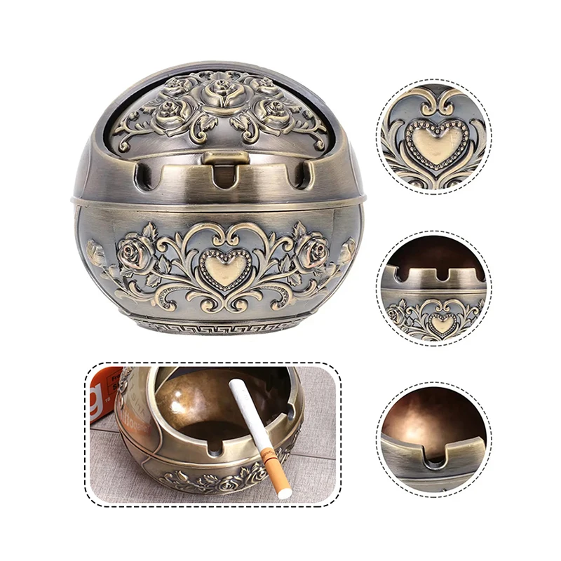 

Personalized Ashtray with Lid Creative r Anti-fall Windproof Ashtray Home living Room Tea Room Table Decoration Birthday Gift