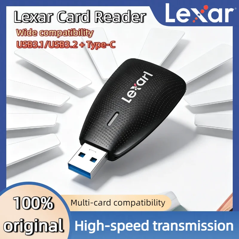 Lexar USB3.1 USB3.2 Type-C Card Reader to SD MicroSD TF Card for PC Laptop Smart Memory Card Reader SD Adapter Hot Swappable