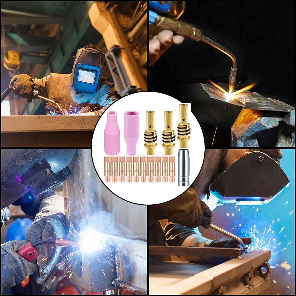 

Комплект насадок AK15 Аксессуары для MB15 Комплексный набор для пайки Металлические глиняные насадки Сварочное сопло для сварочного аппарата MIG