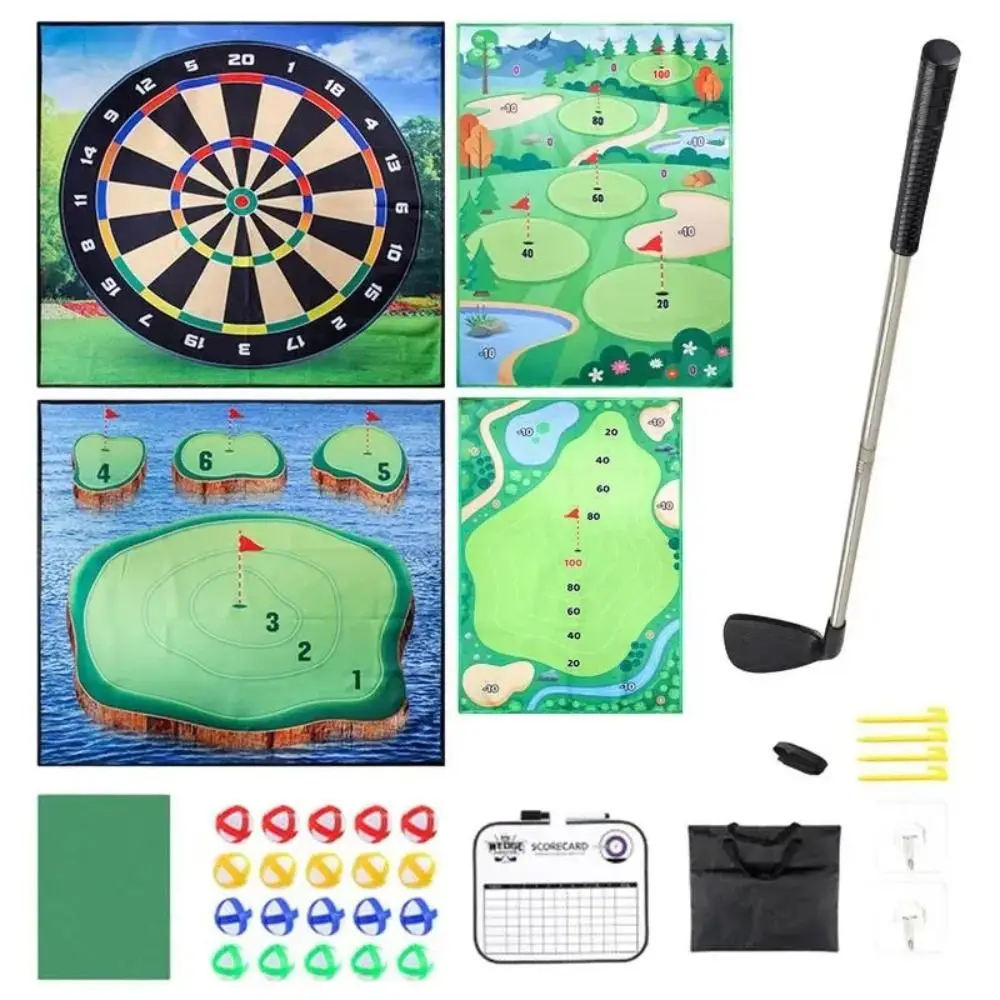 

Sticky Practice Golf Chipping Game Mat Set 20 Stick Golf Balls Thicken Golf Play Fun Mat Wearproof Durable Backyard Games Toys