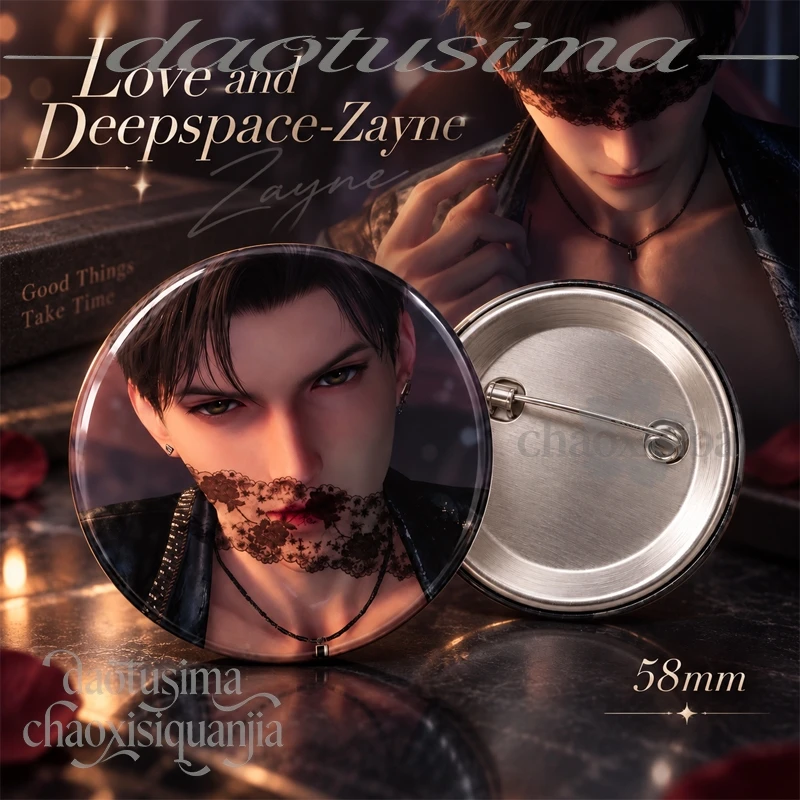Love And Deepspace New Event A Night That Never Ends Zayne Badge Brooches On Backpack Decoration Round Enamel Pins For Accessory