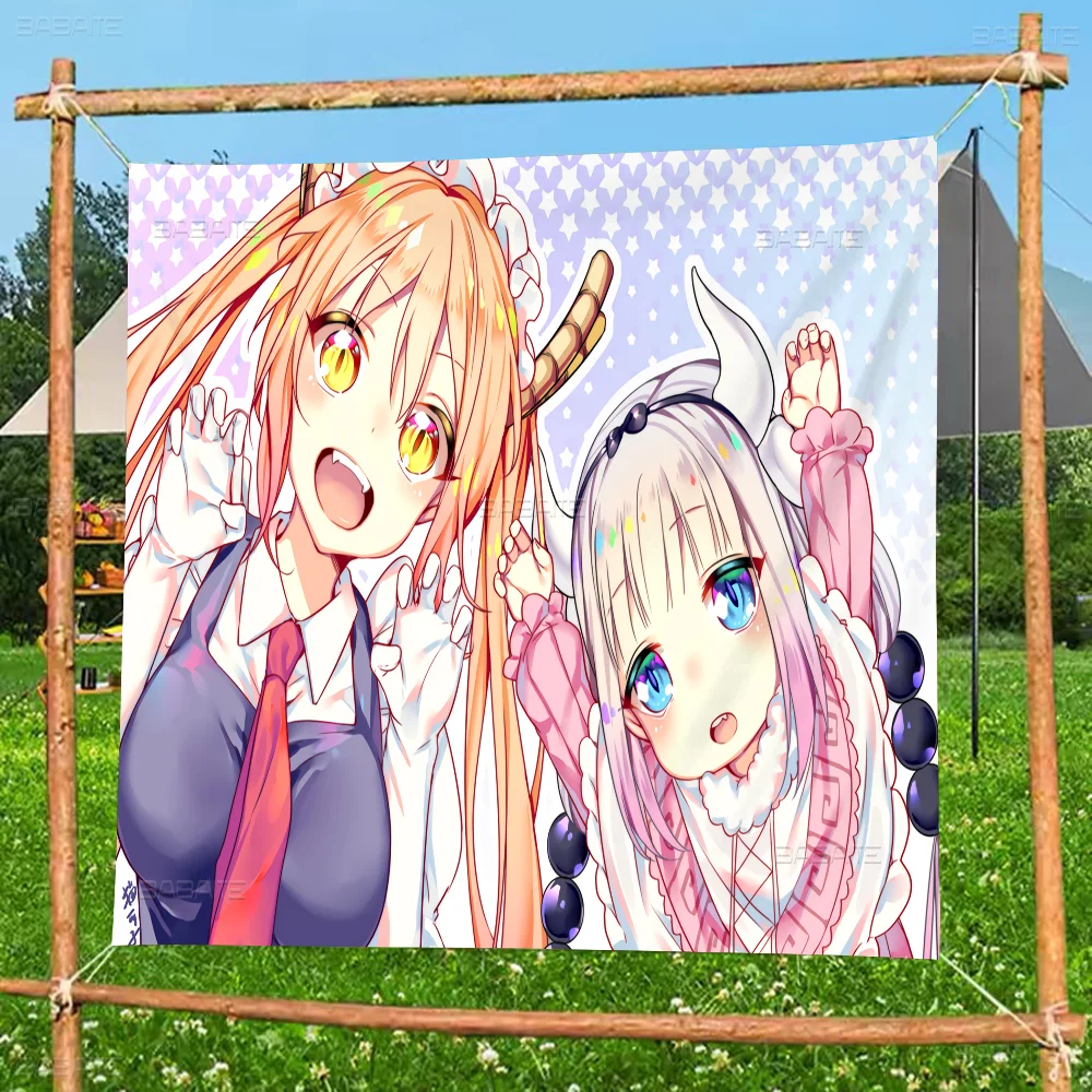 Miss Kobayashi's Dragon Maid Printed Large Flag Art Science Fiction Room Home Decor Decor Banner