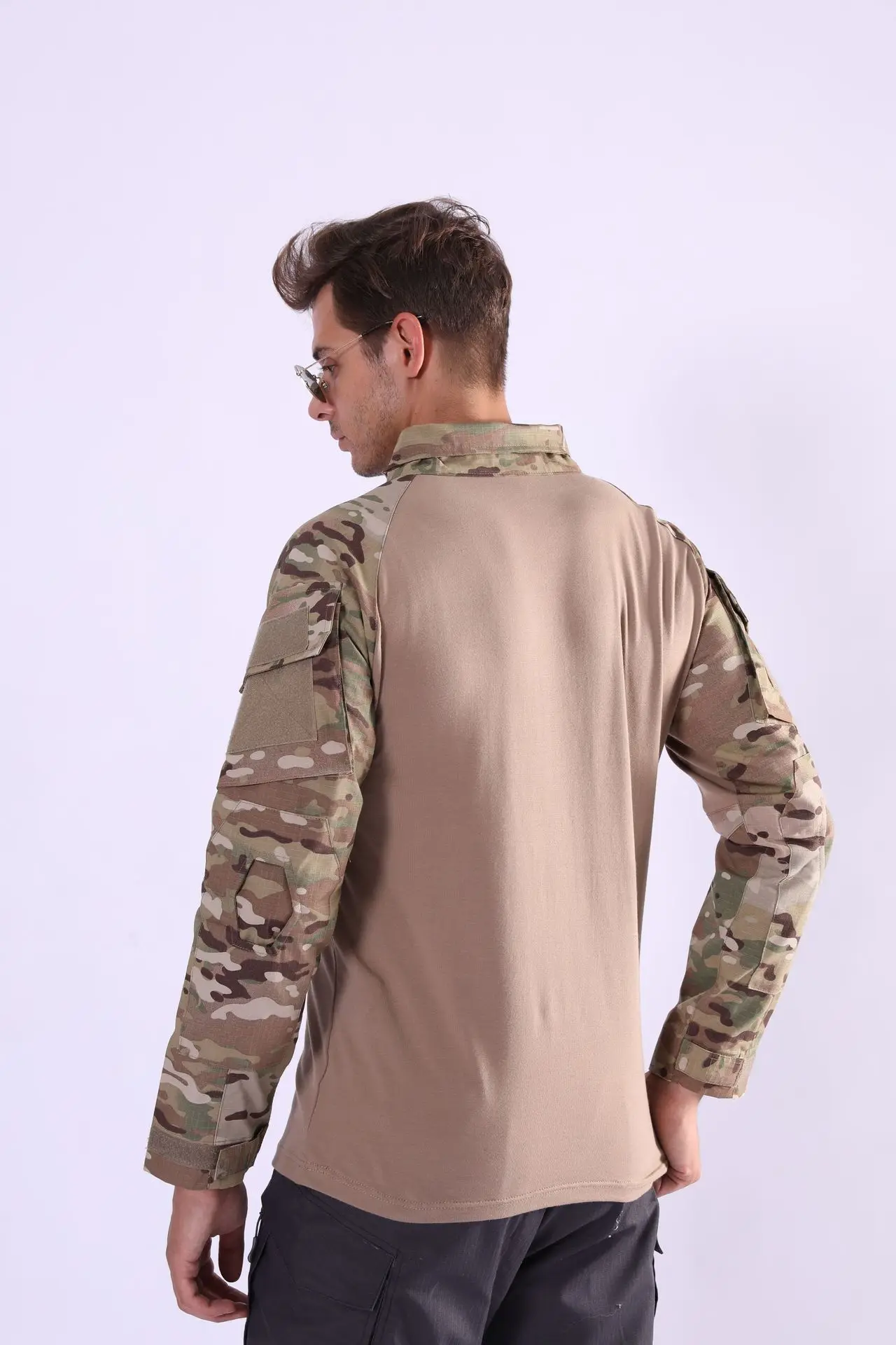 Uniformi militari per uomo maglietta a maniche lunghe abbigliamento sportivo da allenamento camicie da uomo camicia da combattimento da uomo da pesca tattica