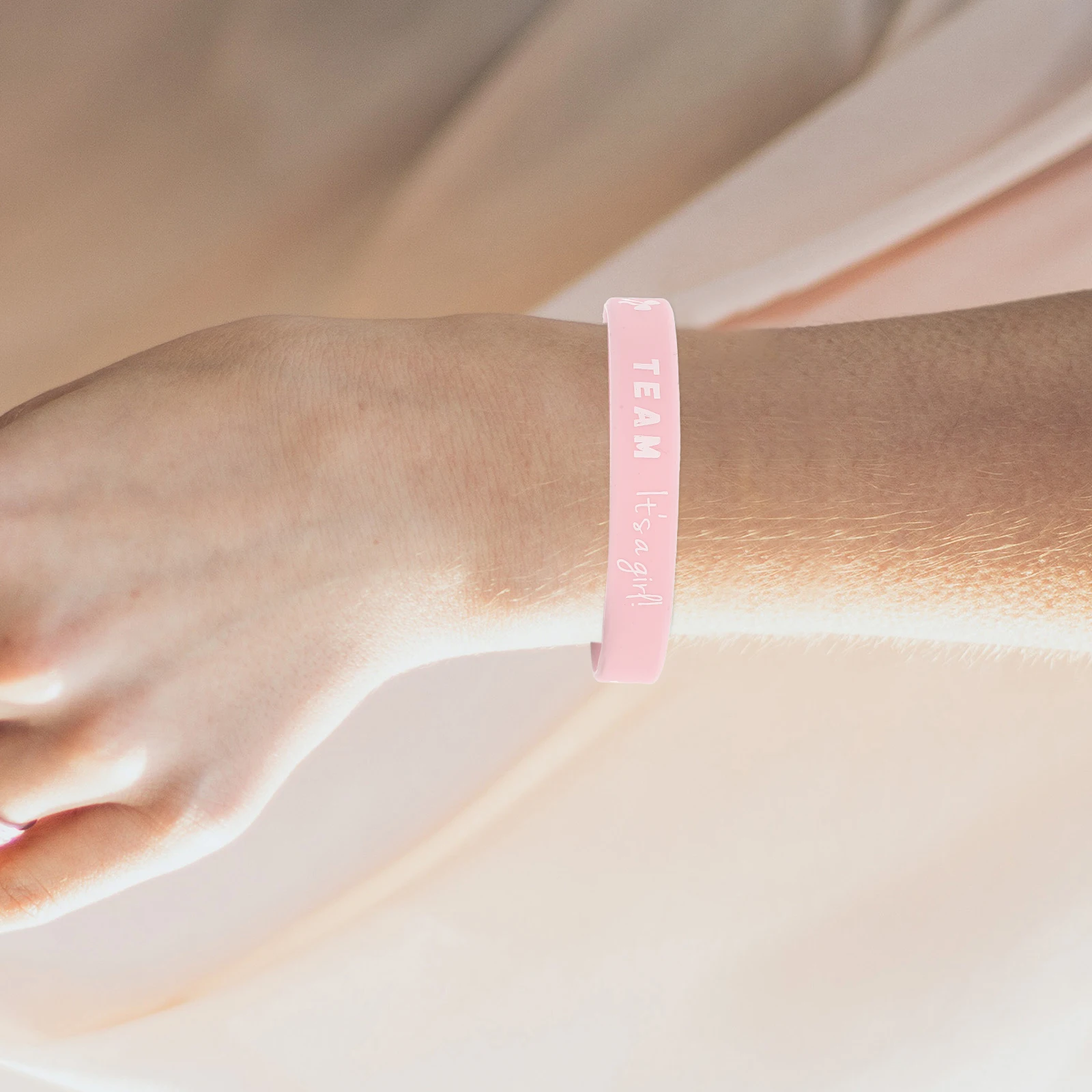 

Baby Shower Game Prizes for Winners Bow Tie Reveal Silicone Wristbands Bracelets