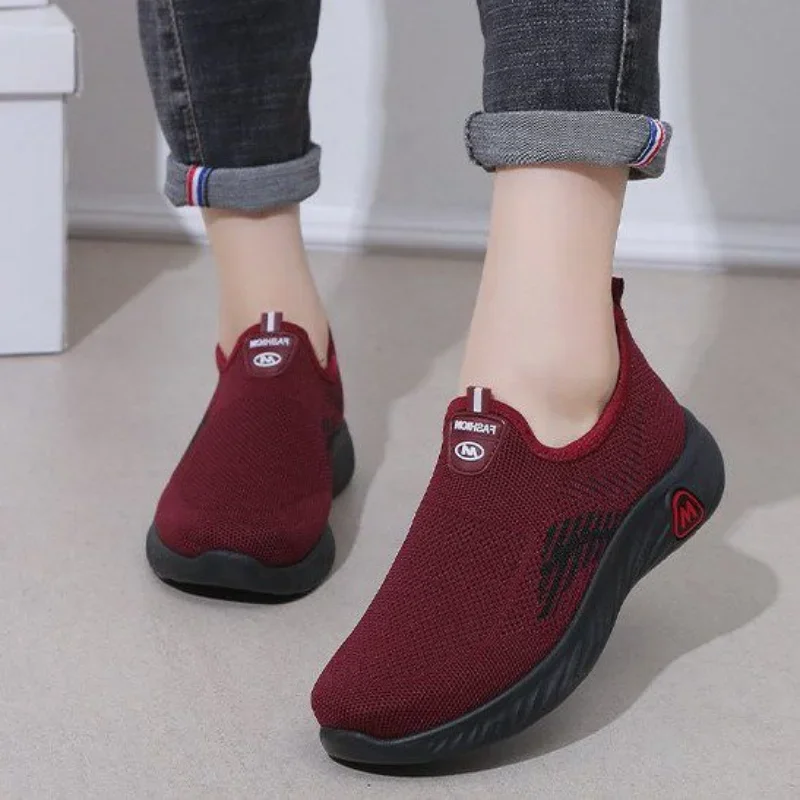 

Women Casual Flats Sneakers Mesh Breathable Loafers Spring Fashion Brand New Walking Running Outdoor Sport Shoes Zapatillas