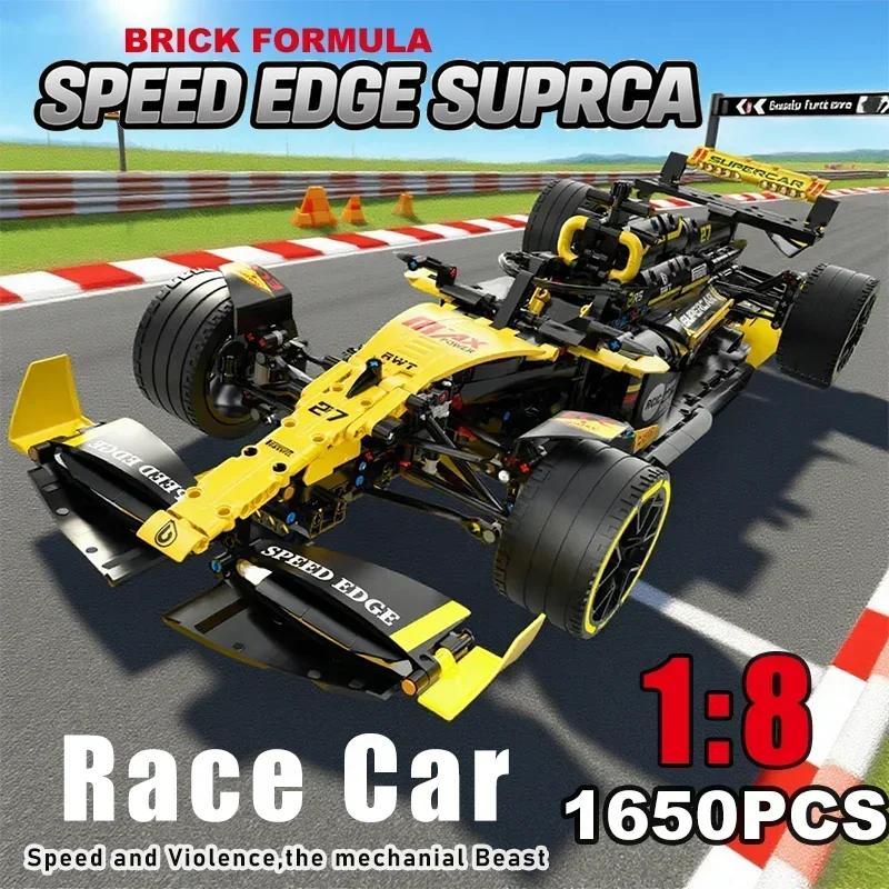 

NEW Technical 1:8 Scale Super Racing Building Blocks Set 1650PCS Models Kits High Speed Motorsport Assembly Toys Collection Gift