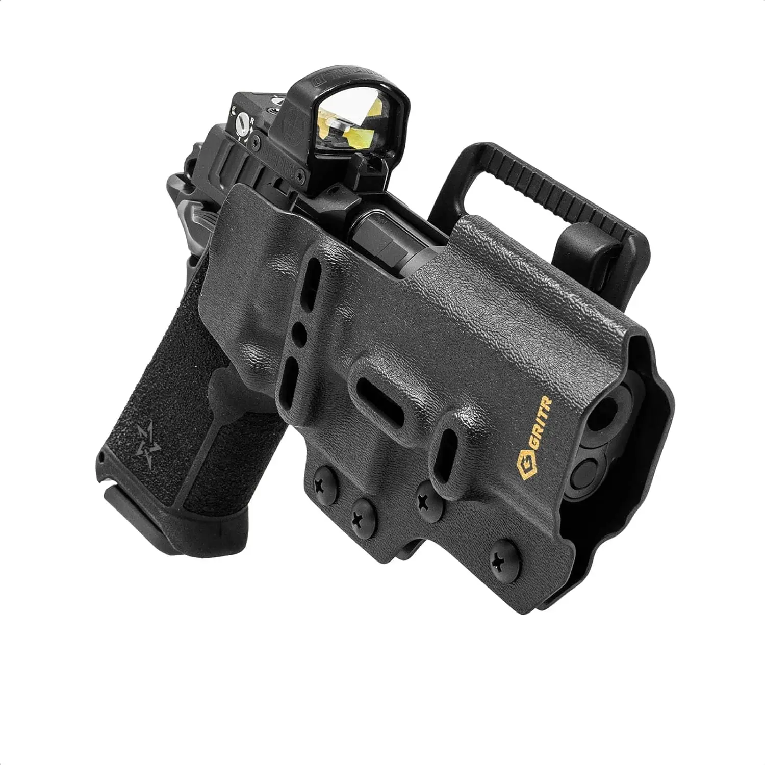 

Ambidextrous OWB Kydex Competition Holster for USPSA IDPA 3-Gun EDC Optic Cut Open Bottom Adjustable