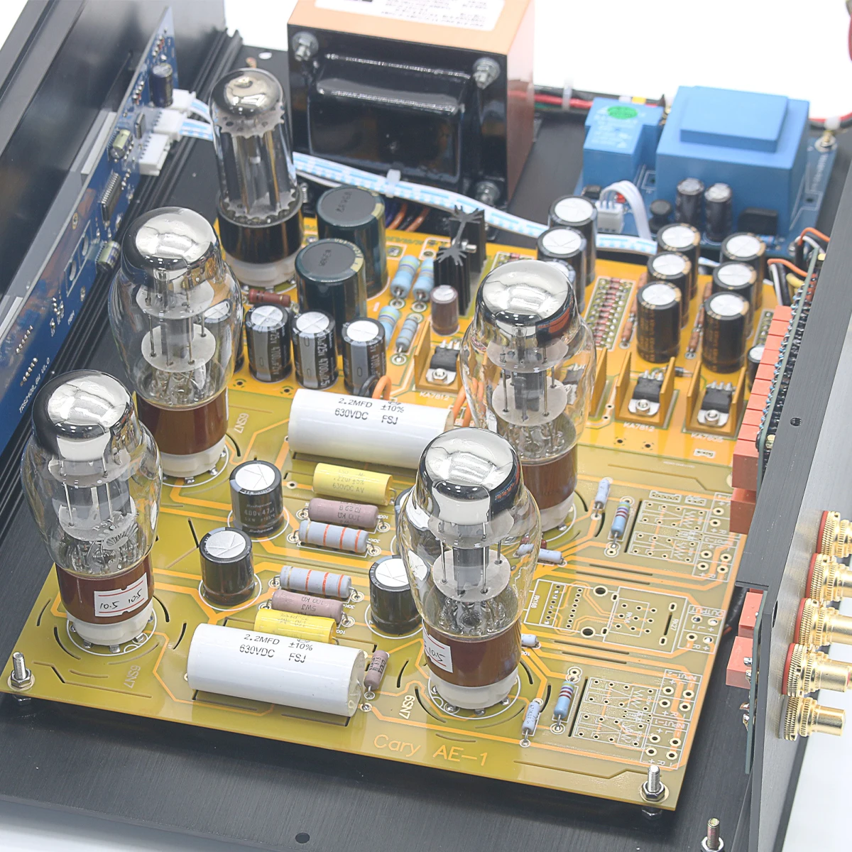 완성된 HiEND Cary-AE1 스테레오 튜브 프리앰프 원격 볼륨 6SN7 튜브 오디오 프리앰프