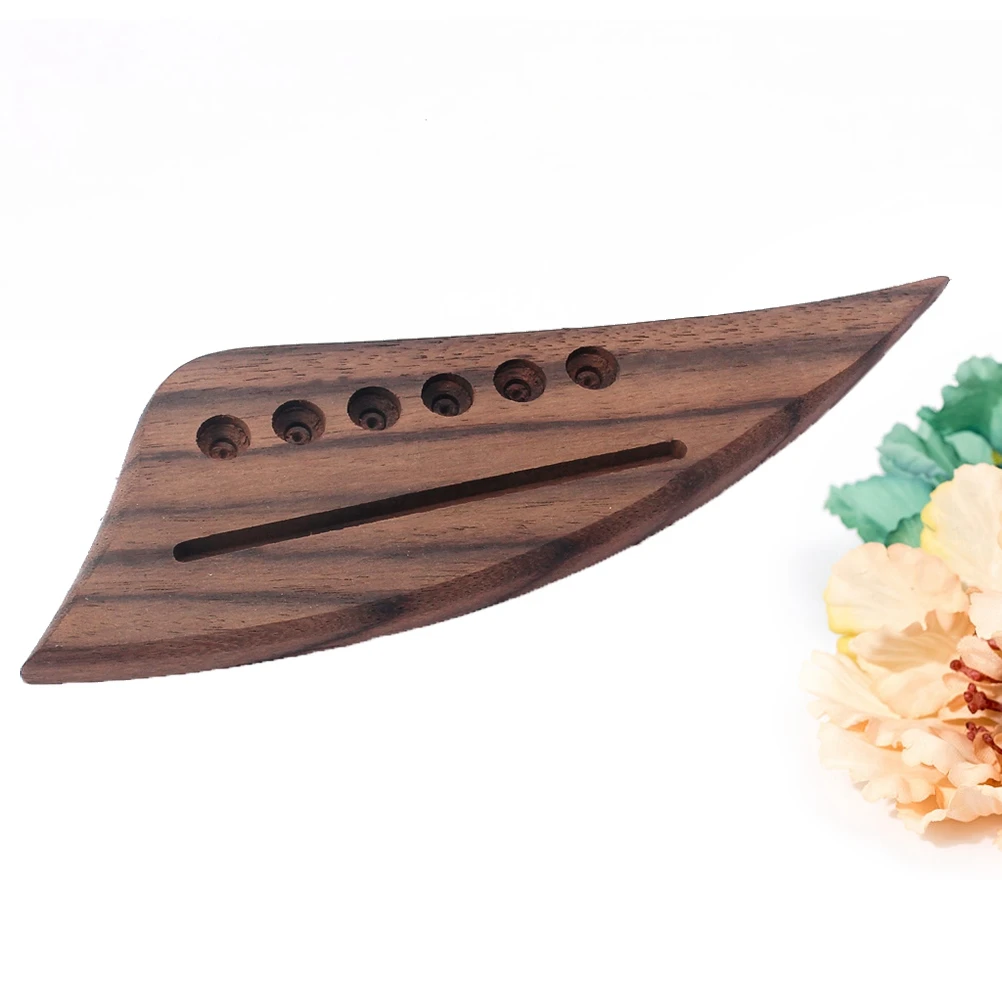 

6 Strings Guitar Bridge for Type Acoustic Replacement Parts Saddle Wooden