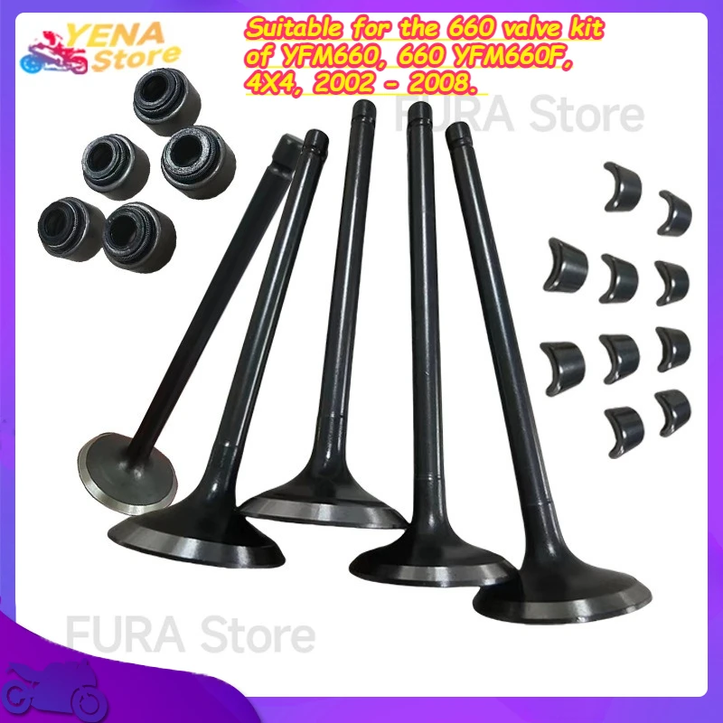 

The valve oil seal for motorcycle engine parts is suitable for the 660 valve kit of YFM660, 660 YFM660F, 4X4, 2002 - 2008.