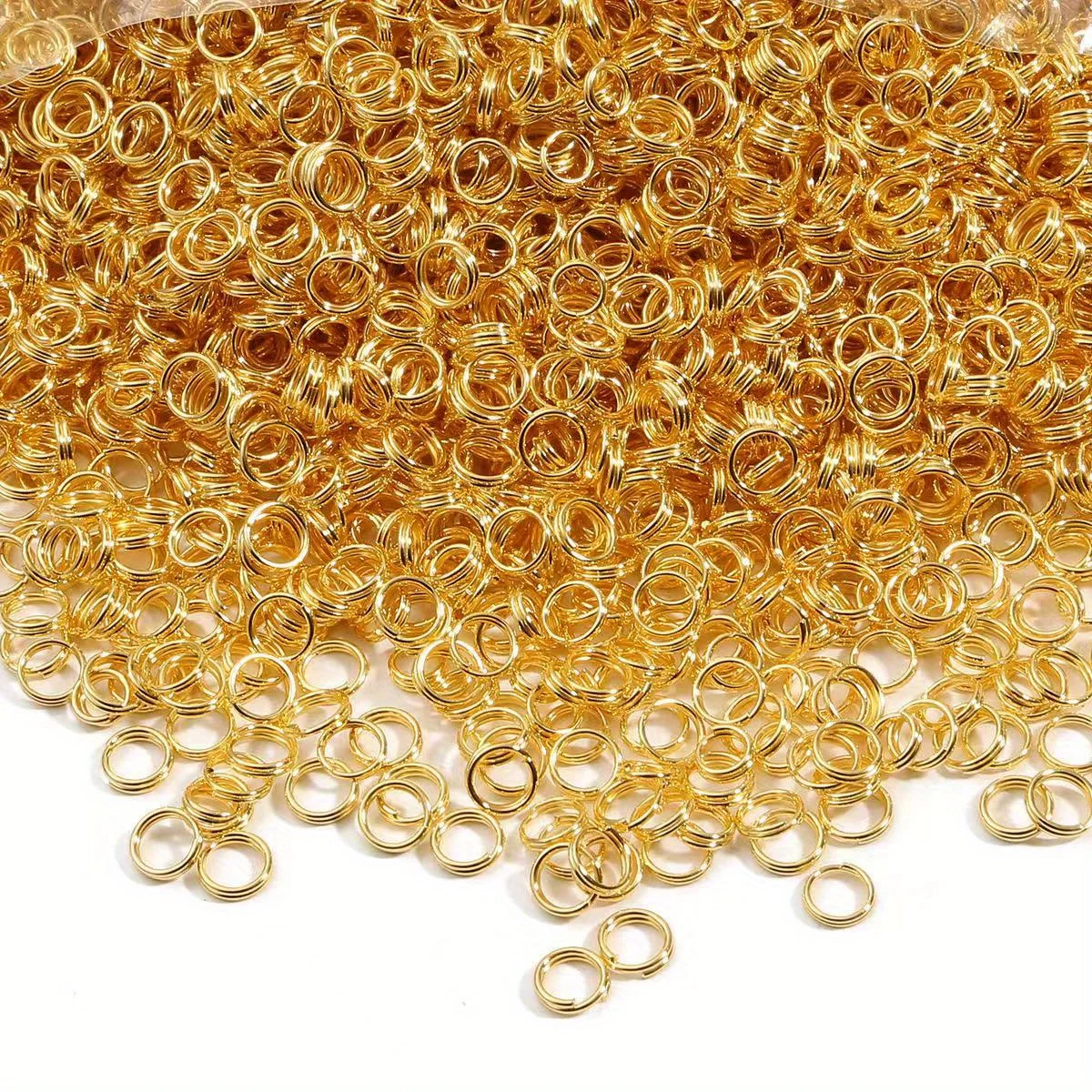 300pcs/bag Large Quantity Single Size Double Loop Jump Rings Suitable for Jewelry Making DIY Accessories Materials