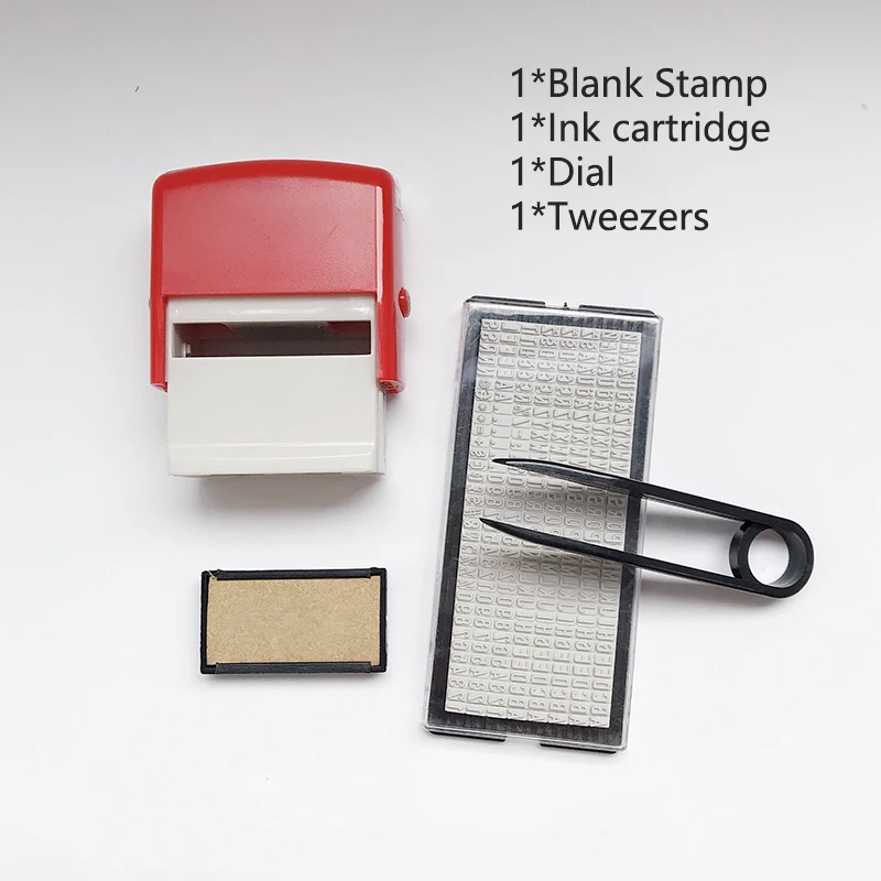 1Set DIY Rubber Stamp Kit Custom Personalized Self Inking Business Address Name Number Letter Handicrafts Printing