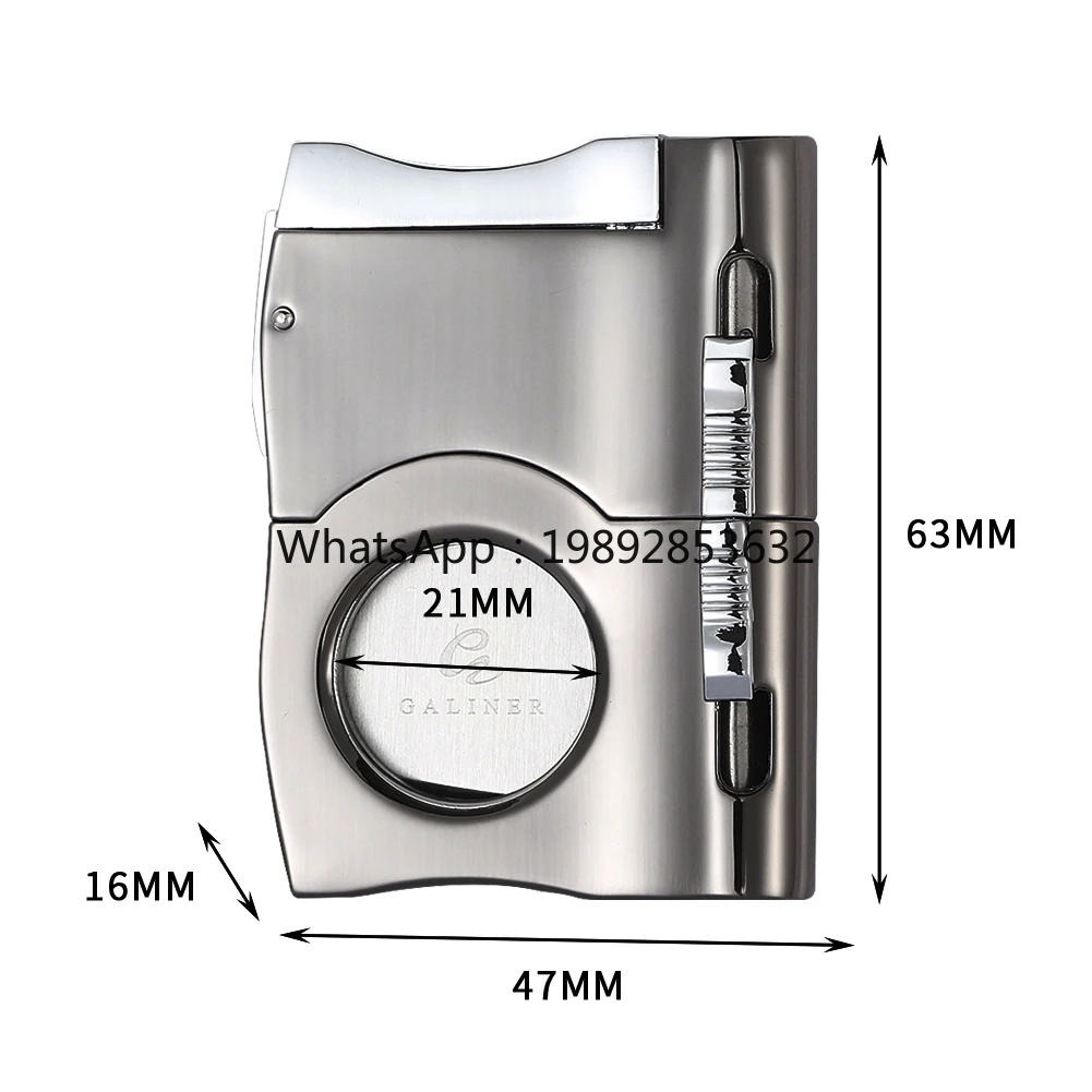 GALINER Cigar Cutter Guillotine With Cigar Punch Hole Drill Opener Stainless Steel Tabacco Cutting Cigar Accessories Tool