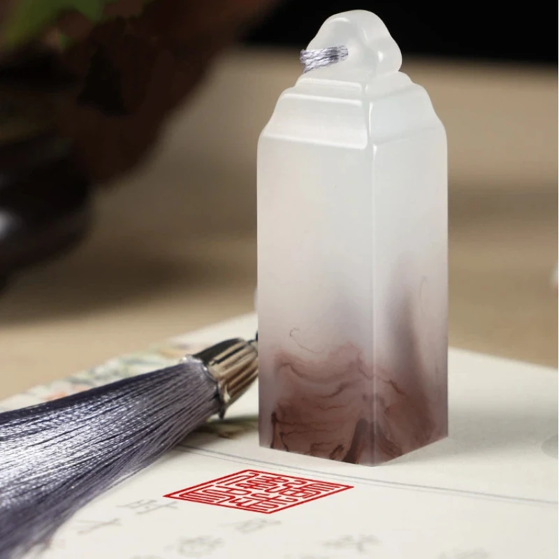 

Resin Customized Name Stamps Creative Ancient Style Engraved Personal Seals Customized Collection Commemorative Gifts Name Seals