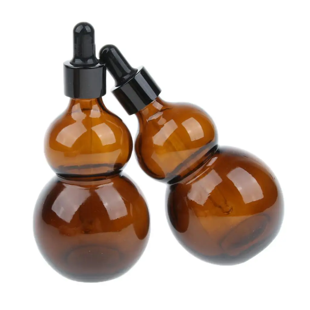 2 Eye Dropper Bottles of Essential Oils in Gourd Form 50 Pcs / 100 Ml