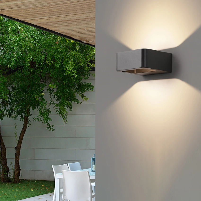 

12w Outdoor Waterproof Wall Lamps Aluminum Wall Lights Wall Sconce For Garden Porch Terrace Balcony Wall Lamps