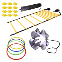 1Set Soccer Agility Training Kit Agility Ladder Disc Cones Resistance Parachute Footwork Soccer Football Sport Training Equiment