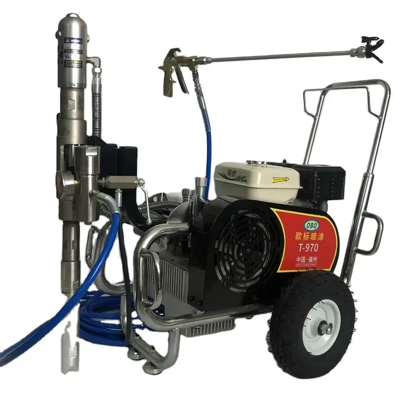 Crusher OBO T-970 Industrial Grade 12L/min Big Flow Powered High Pressure 3600PSI Airless Putty Spraying Machine
