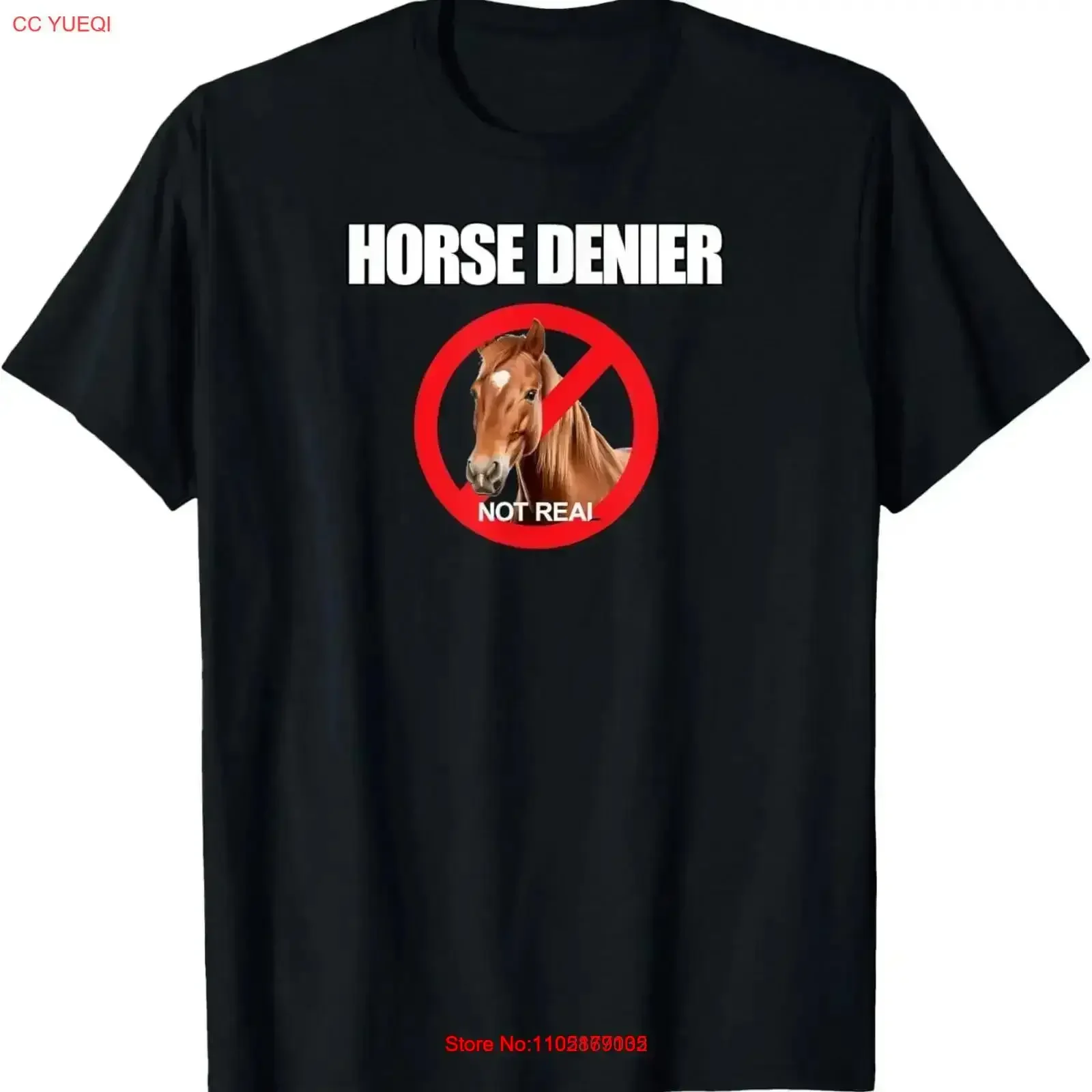 

Horse Denier Classic Funny Horses Are Not Real T Shirt vintage Washed Breathable Versatile Comfortable graphic Stretched Casual