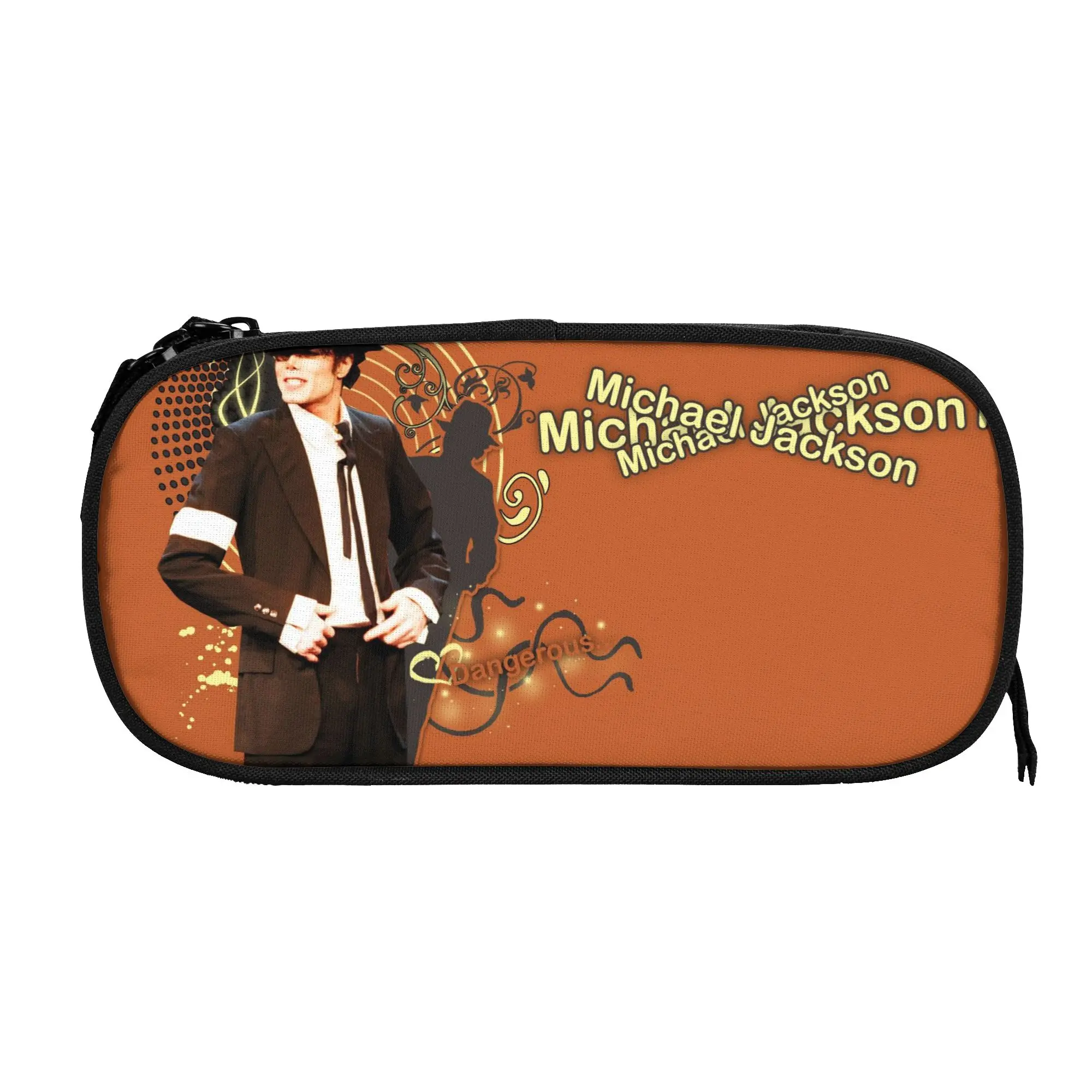 Fun Michael Jackson Pencil Case MJJ Pop Music Singer Pencilcases Pen Box for Student Big Bag Students School Cosmetic Stationery