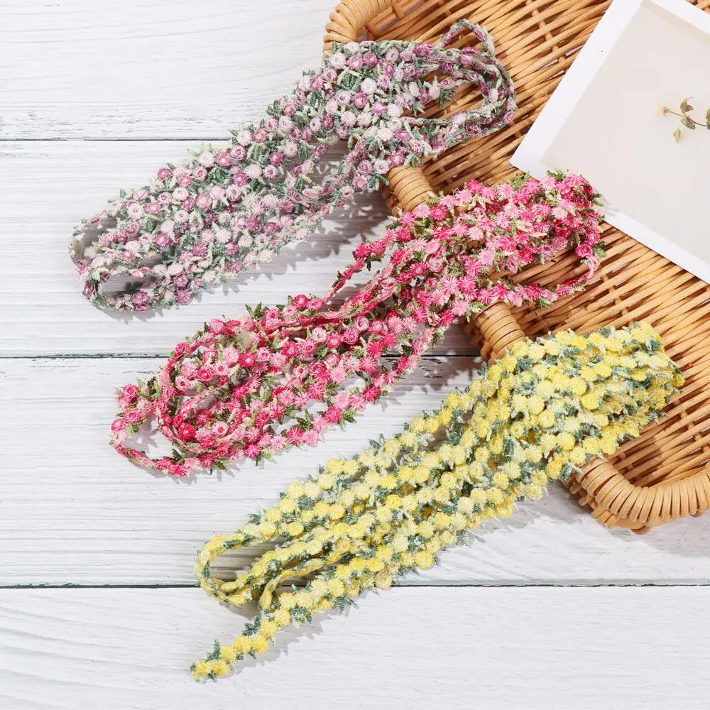 DIY Craft Polyester Sewing Flower Lace Trim Embroidered Ribbons Fabric Trim Water soluble
