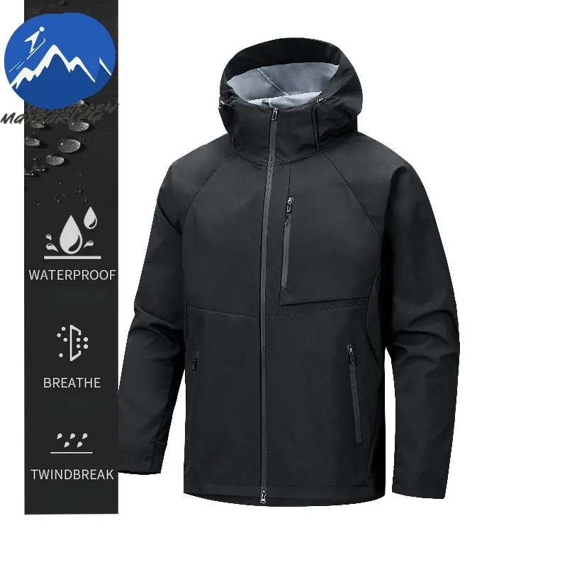 

Maxbarley Outdoor Waterproof Jacket Men 2025 Autumn New Fashion Soft Shell Hooded Windbreaker Male Hiking Fishing Rainproof Coat