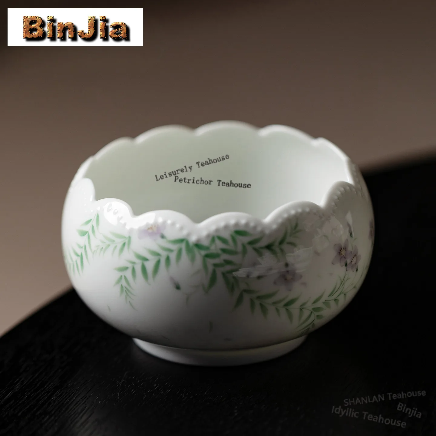 

300 мл ручная роспись фиолетовый цветок рот Jianshui чаша для мытья чая бытовая посуда Chaxi аксессуары украшения поставки