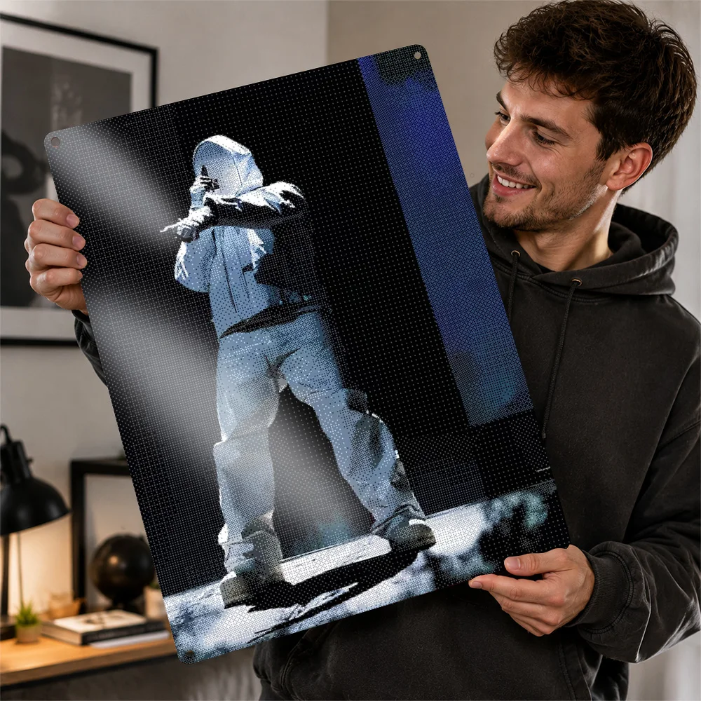 Don Toliver White Outfit Stage Performance Printed Poster Graphic Wall Art For Bedroom Personalized Aluminum Metal Sign Gift