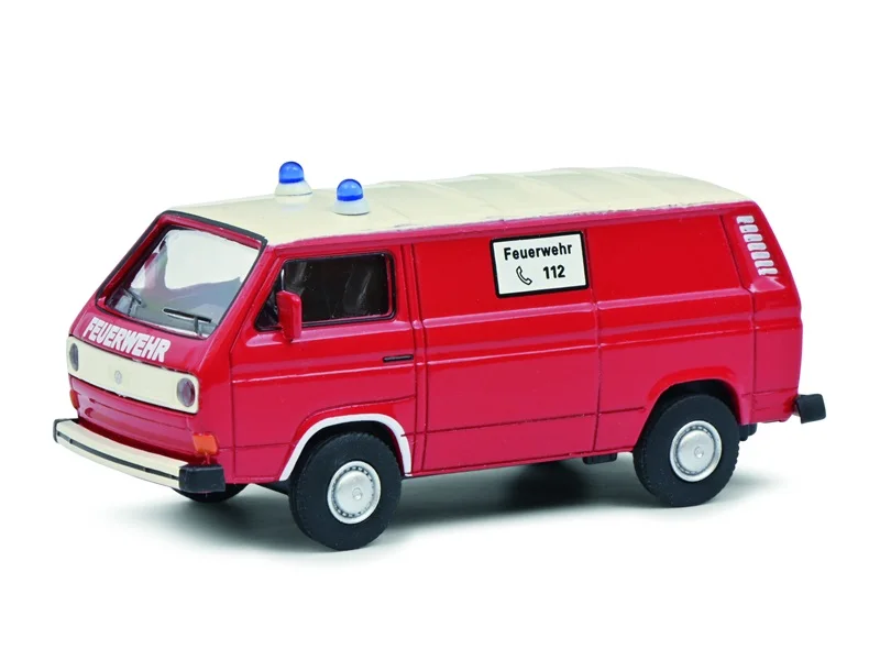 

Schuco 1:64 T3 FEUERWEHR Fire Van Red Collection Miniature DieCast Model Car