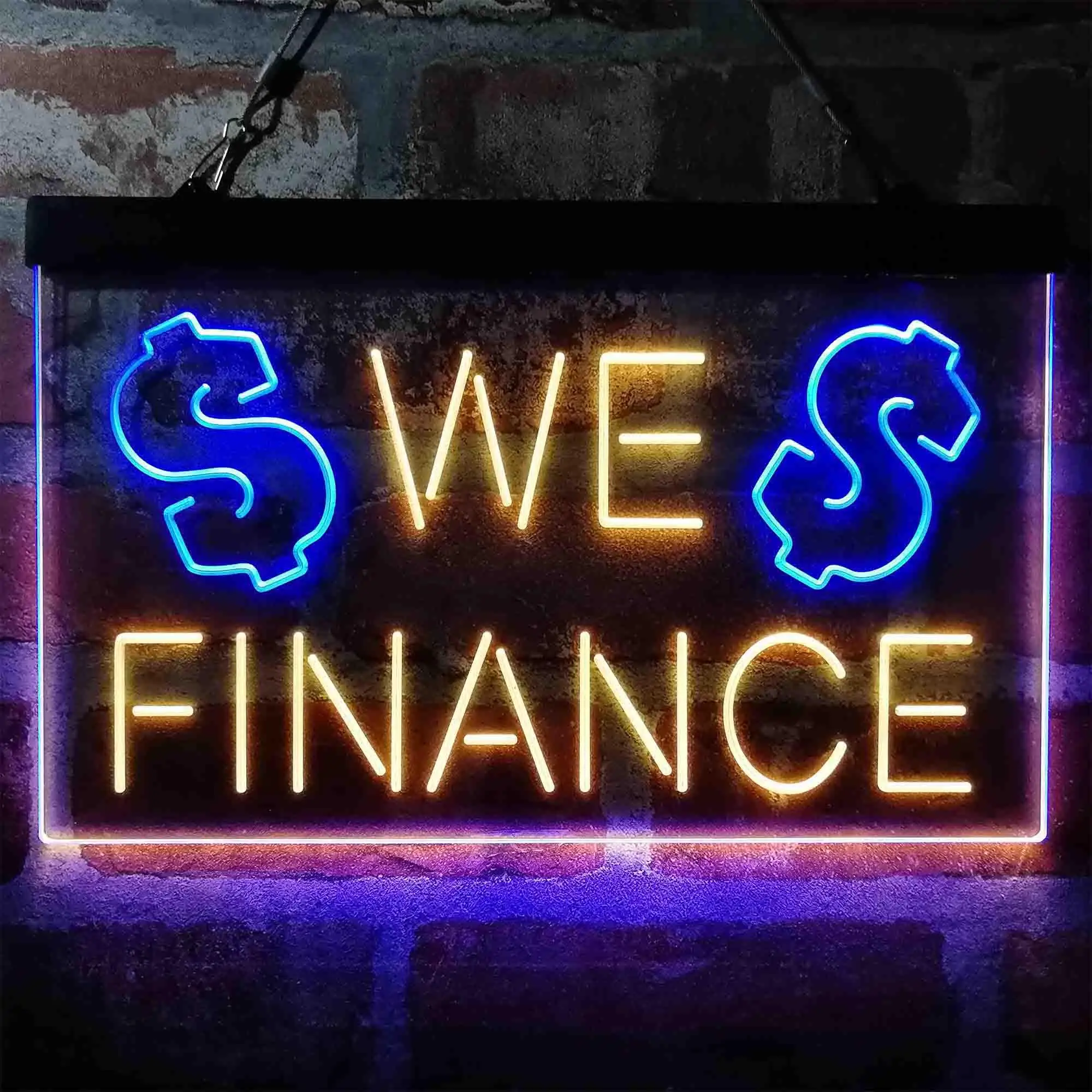 

We Finance Money Signal Lending Dual Color Led Neon Sign st6-i3957