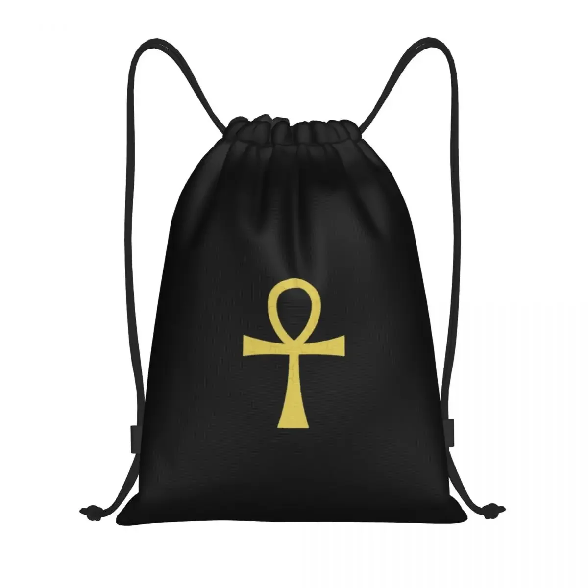 

Custom Ancient Egyptian Symbol Ankh Key Of Live Drawstring Bags Men Women Lightweight Sports Gym Storage Backpack