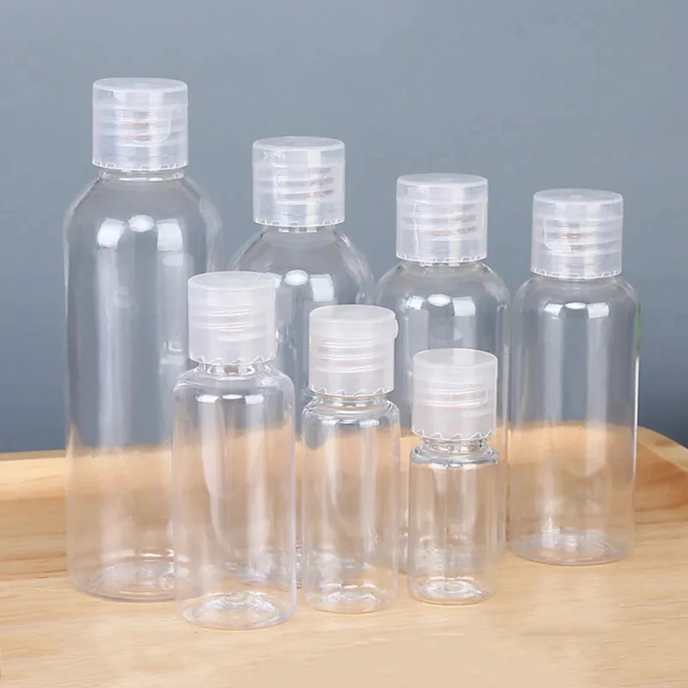 10-100ml Travel Bottles Refillable Transparent Plastic Bottle Empty Shampoo Dispenser Multi-use Travel Container For Cosmetics