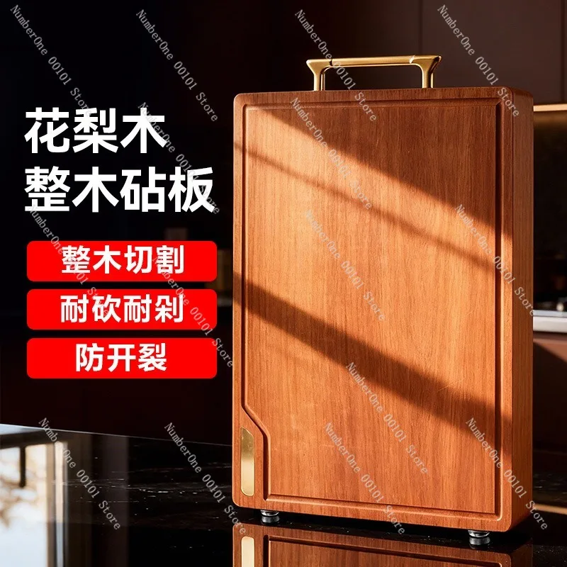 Solid Wood Rosewood Cutting Board,Antibacterial Anti-Mold Chopping Board,Thick Kitchen Fruit and Meat Preparation Board