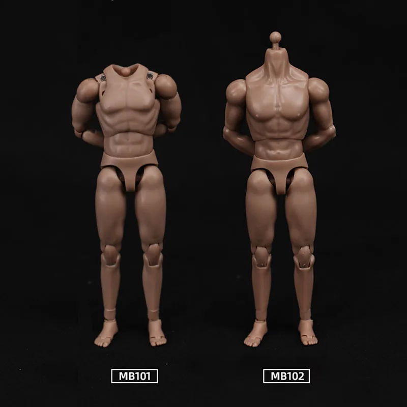 

123mm MB101 MB102 1/12 New Super Movable Muscle Standard Nude Male Body with Replaceable Hand Type Accessory for 1:6 Head Sculpt