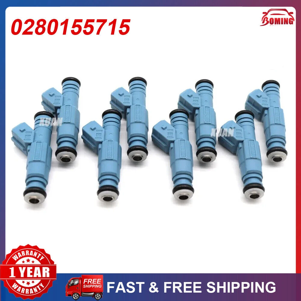 8PCS New Car High Quality Fuel Injector 0280155715 For Chevrolet Camaro Corvette Caprice Impala Ford F250 F350 Excursion