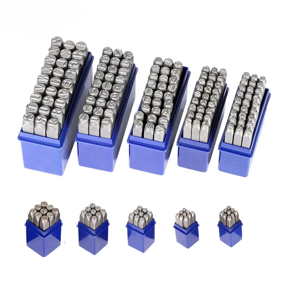 Digital Mould 9Pcs Set Punch Symbols for Numbers 0-8 and A-Z Letters Mould 27Pcs set  In Hand Stamped Steel Lettering Impression