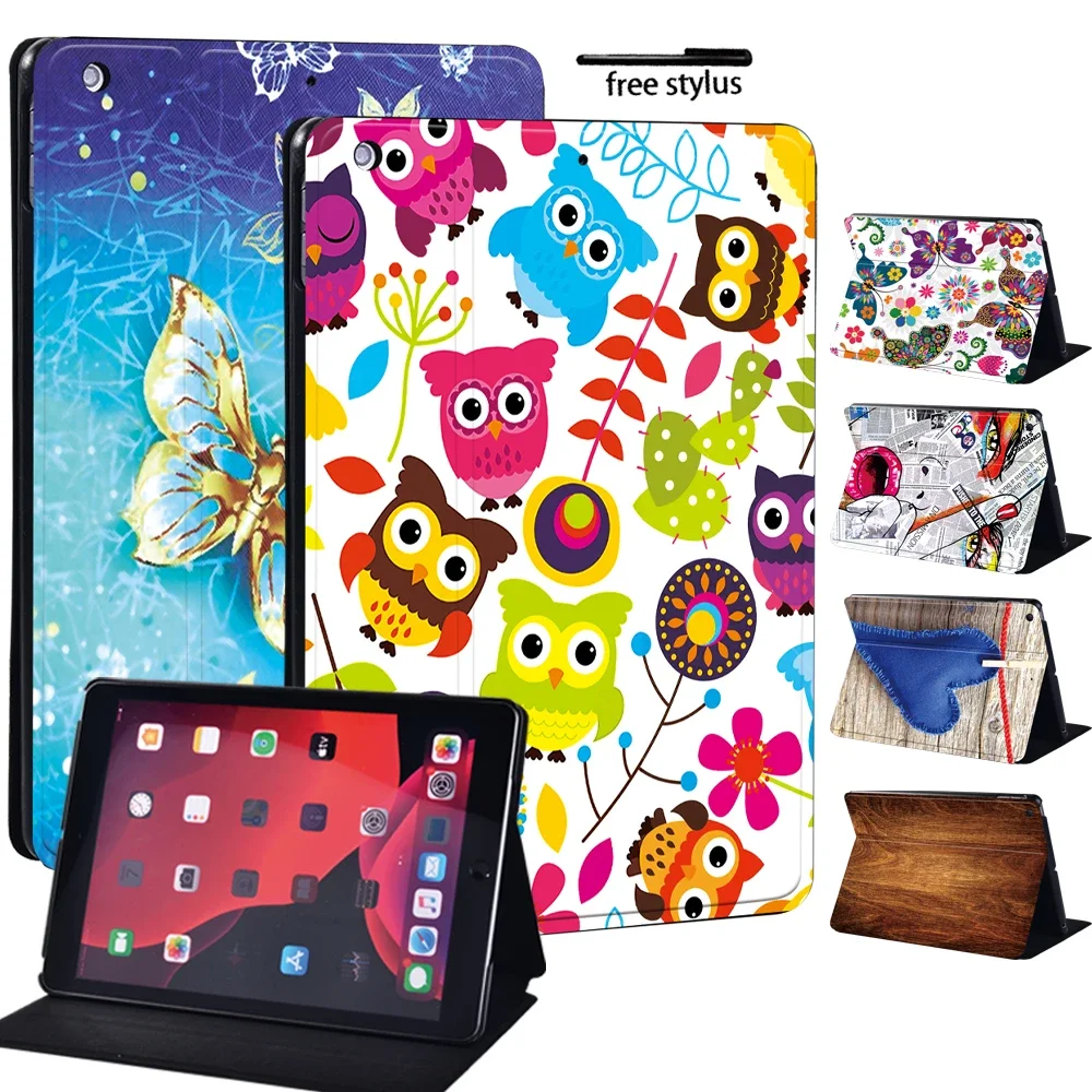 

Case for IPad 8th 2020 7th/5th/6th/ Mini 1 2 3 4 5 Tablet Cover Flip Stand Leather for IPad 2 3 4 Print Pattern Protector Cover