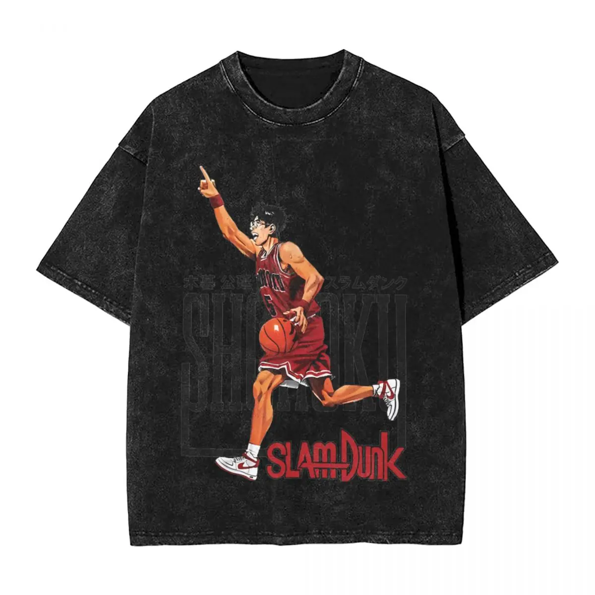 Slam Dunk Anime Kiminobu Kogure T Shirt Washed Short Sleeve Oversize T-Shirt Novelty Men Women Tops Streetwear Printed Tees