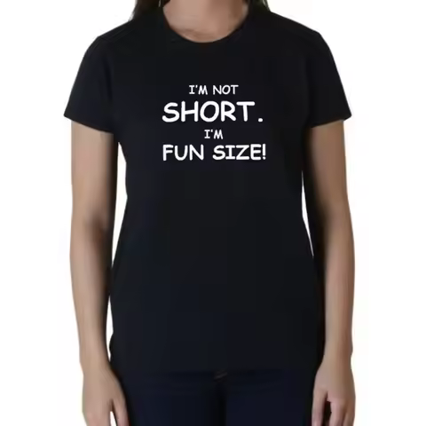 Womens I'm Not Short Fun Size T Shirt Funny Cool for Her Mothers Day
