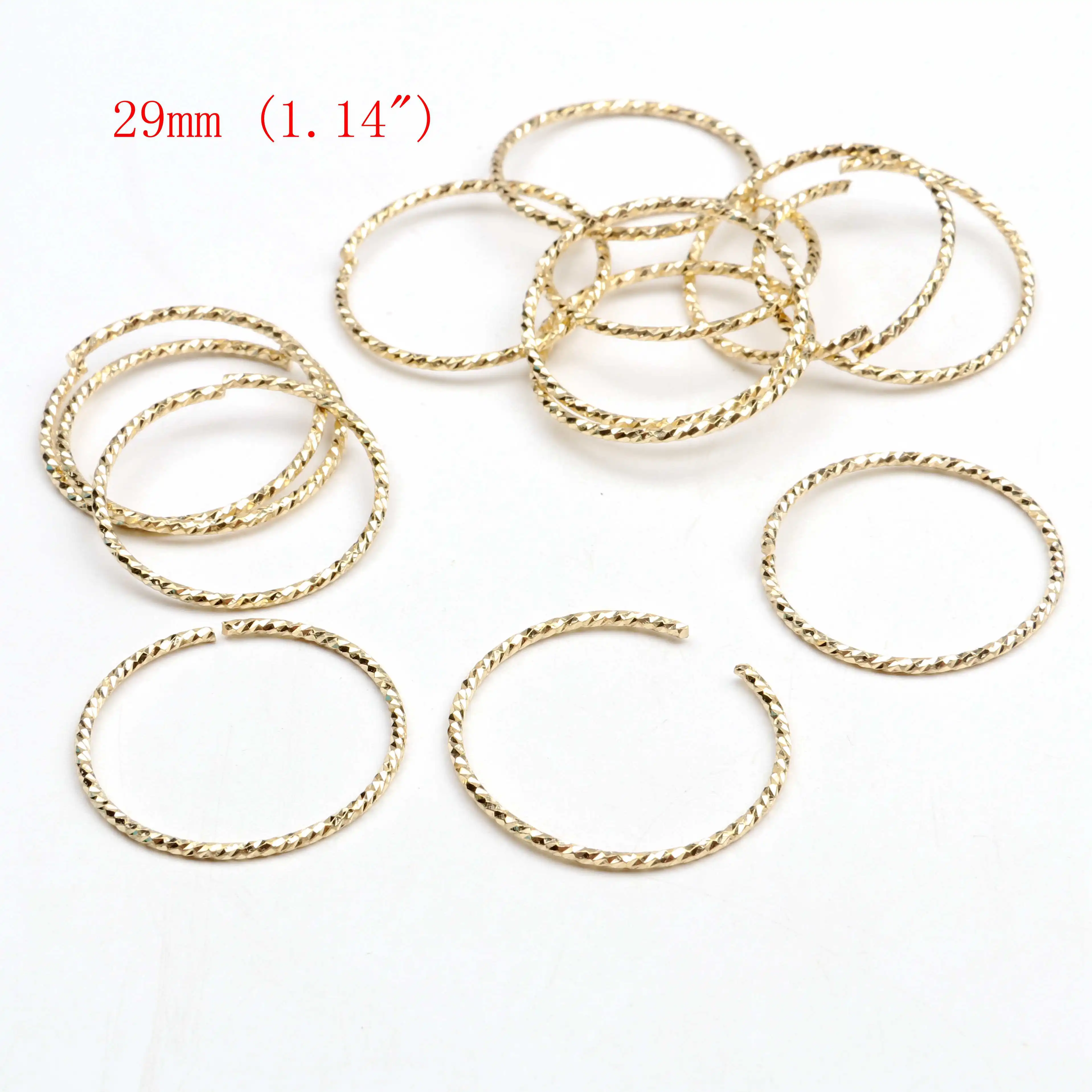Hammergeprägte Messinganhänger, ringförmige Verbinder, Zubehör für DIY-Ohrringe, Halsketten, Armbänder, Schmuckherstellung, Schmuckzubehör – Detail 14