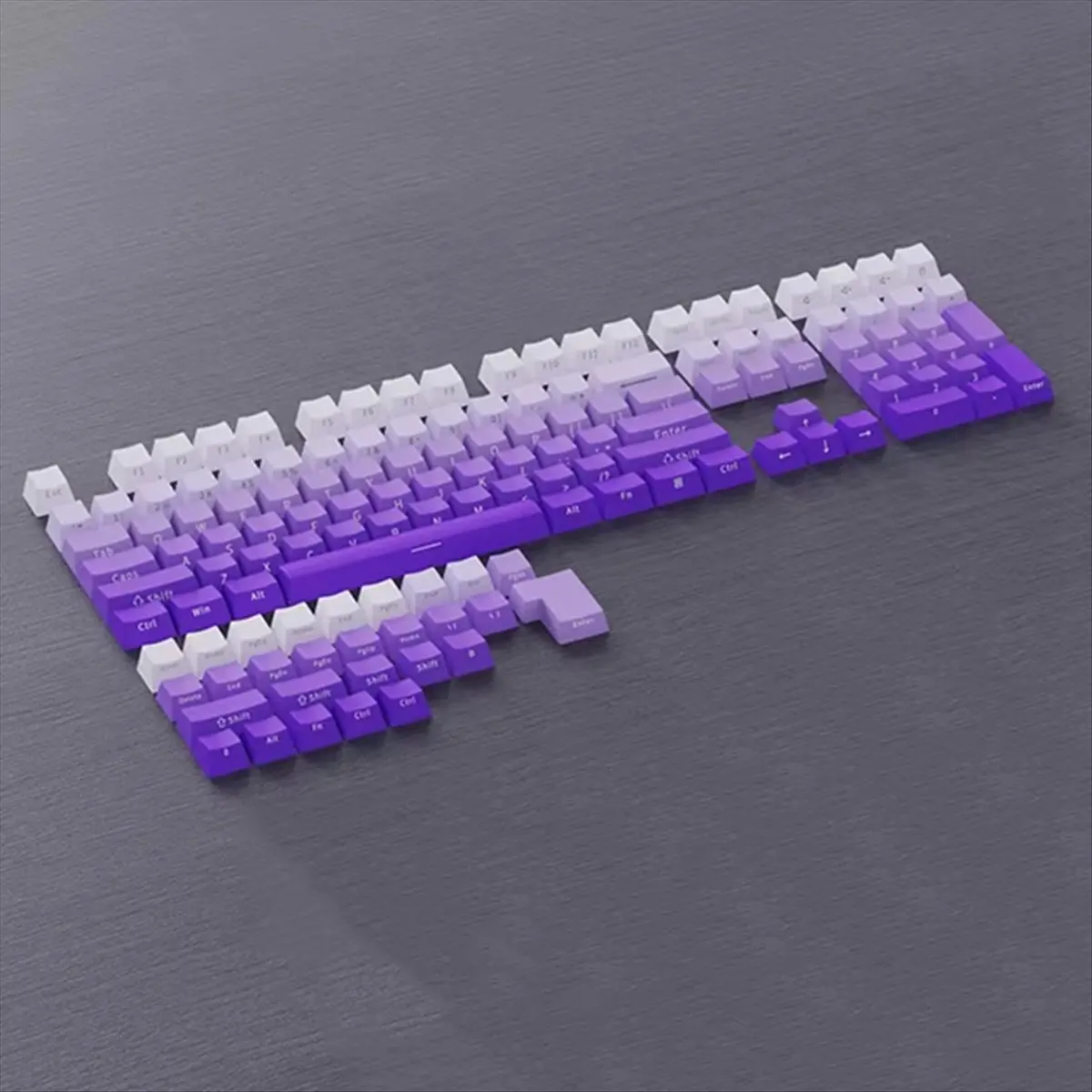 

Stable- 136 Keys OEM-Profile PBT Keycaps Gradient Translucent Side Engraved Key Caps for Gaming Mechanical Keyboard A