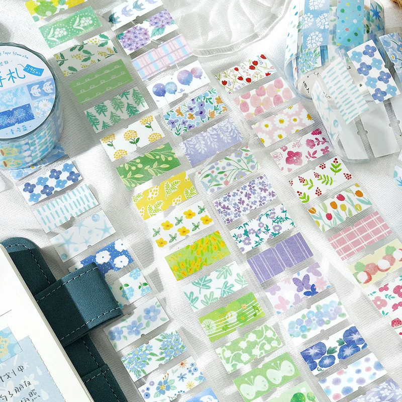 8 bungkus/lot seri manuskrip Shanye pita kertas dekoratif retro cantik yang lucu