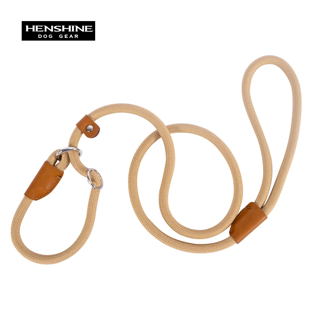 Bequemes langlebiges Nylon-Rutsch seil bestes Hunde leinen halsband verstellbare Gleit verschluss schlaufe mittlere bis große Leine für Hunde haustiere – Detail 16
